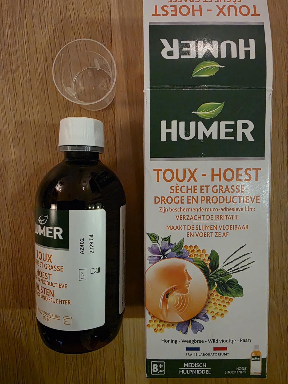 Humer Toux sirop toux sèche grasse miel 170 ml dès 8 ans