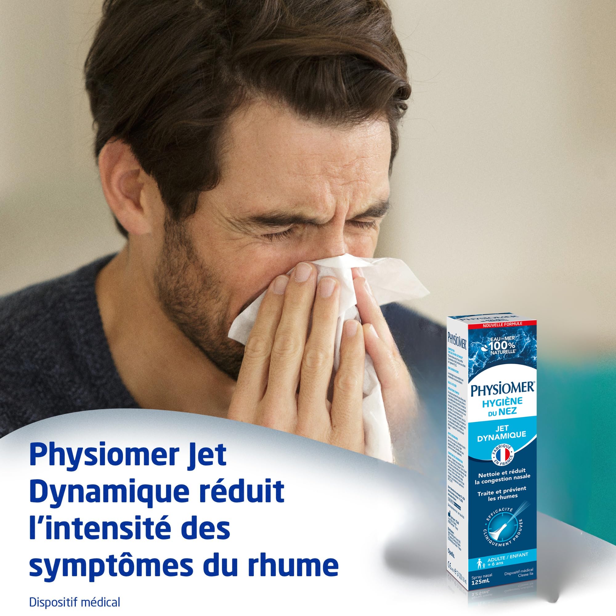 Physiomer Jet Dynamique spray nasal eau de mer 125 ml