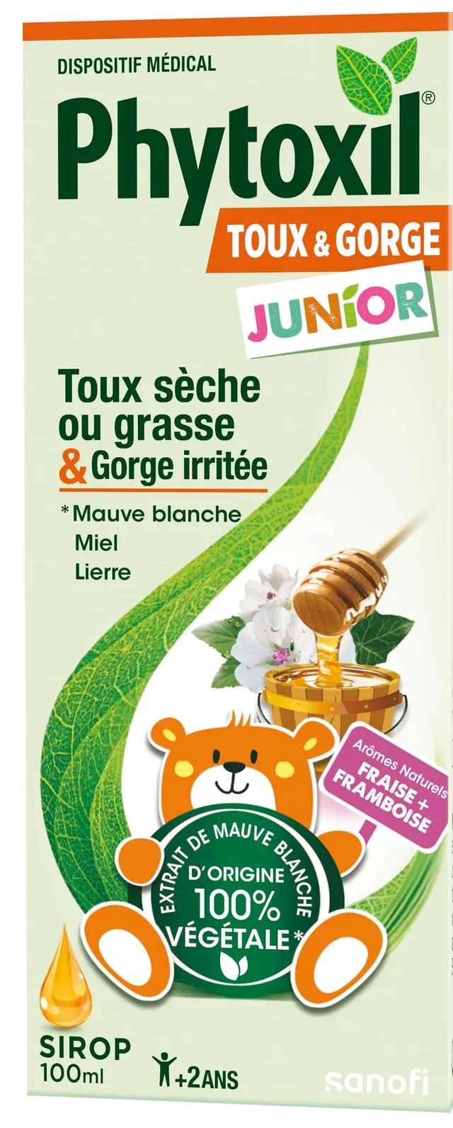 Phytoxil Junior sirop toux sèche et grasse 100 ml fraise