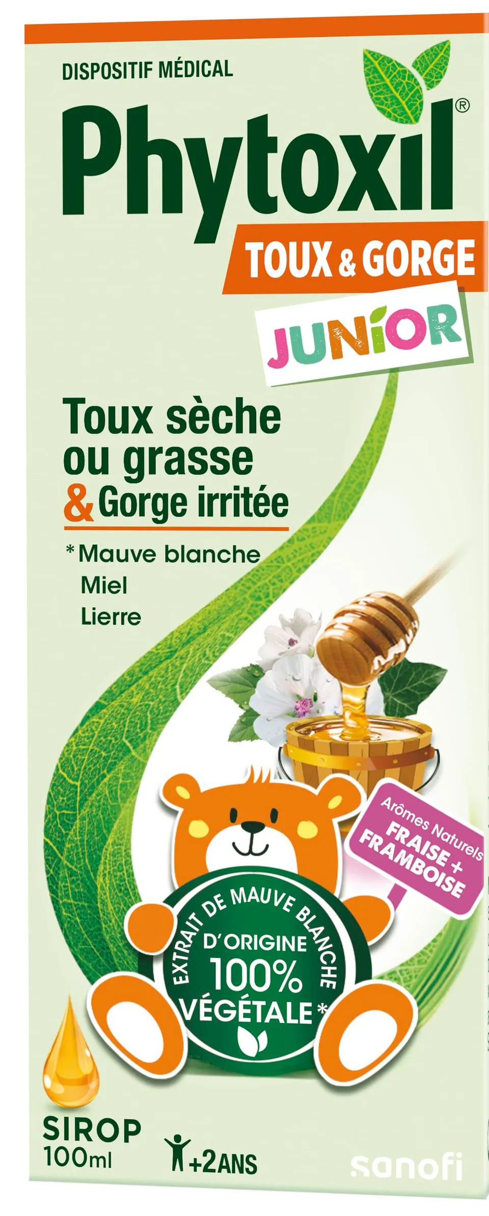 Phytoxil Junior sirop toux sèche et grasse 100 ml fraise