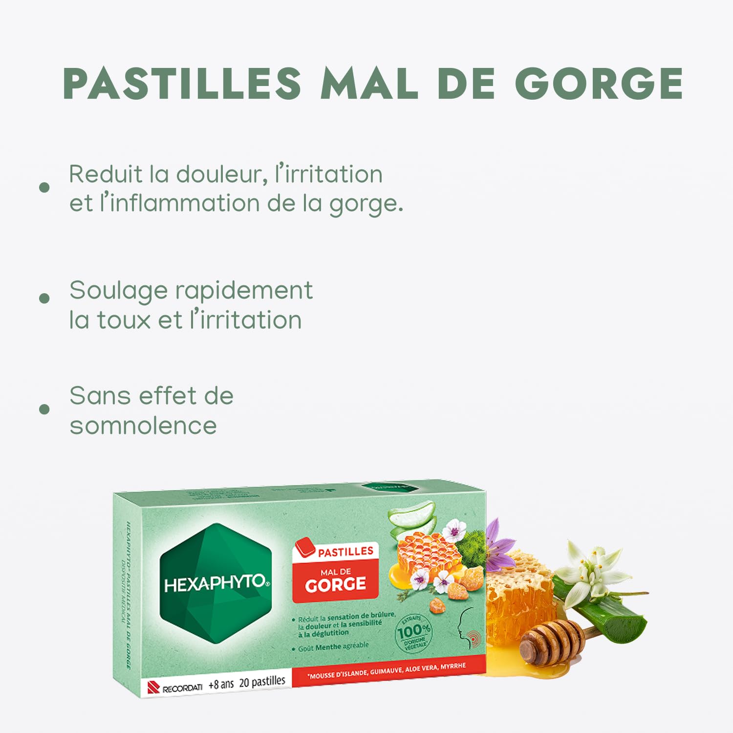 Hexaphyto Pastilles Hexaphyto pastilles gorge menthe 20 pastilles