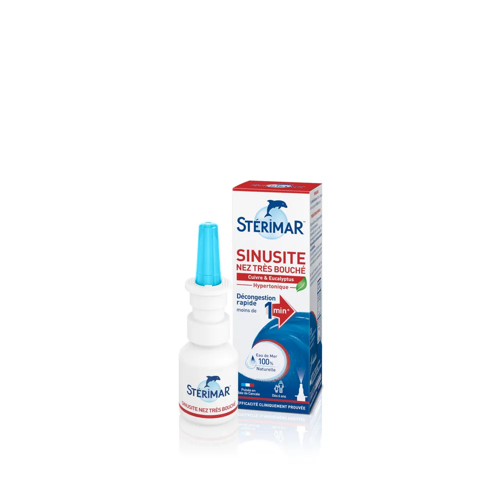 Stérimar Rhume pompe nasale nez bouché 20 ml eucalyptus