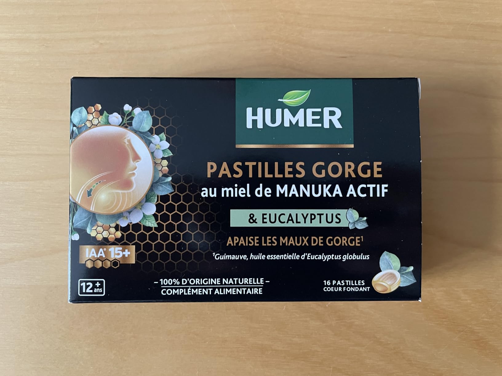 Humer Maux de Gorge pastilles miel manuka 15+ x16