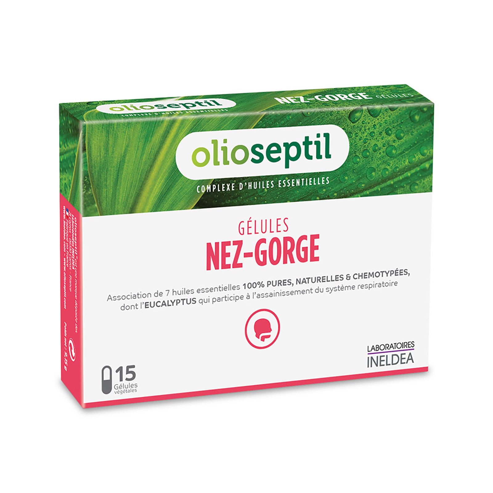 Olioseptil Confort Respiratoire Nez-Gorge Gélules Lot de 3 Eucalyptus
