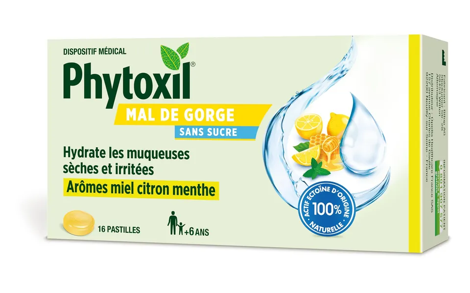 Phytoxil Gamme Gorge pastilles 16 citron miel menthe