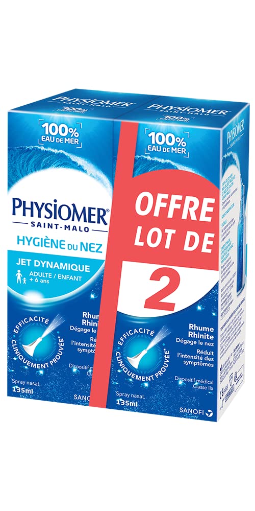 Physiomer Jet Dynamique spray nasal eau de mer 2x135 ml