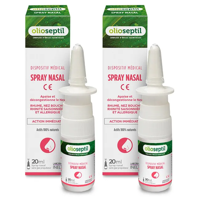 Olioseptil Confort respiratoire spray nasal 2x20 ml nez bouché