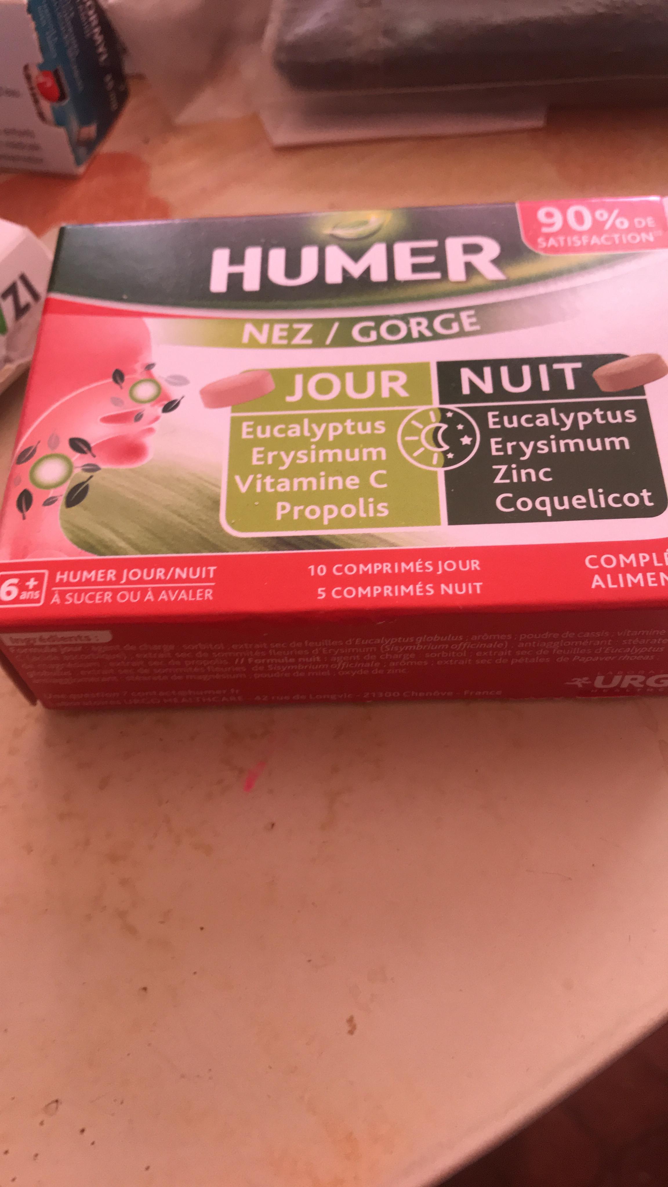 Humer Nez & Gorge comprimés jour/nuit coup de froid 15 unités