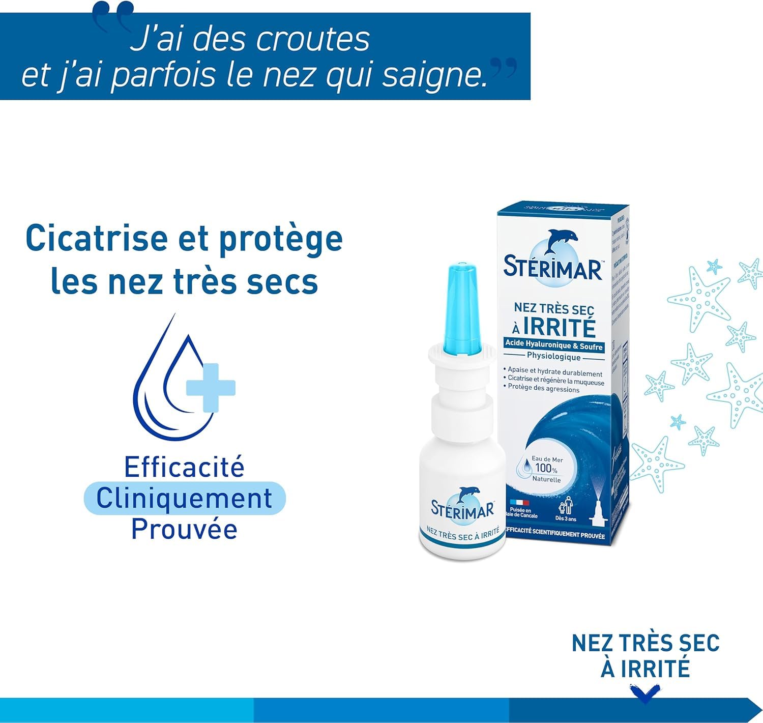 Stérimar Hygiène au quotidien Nez Très Sec spray nasal 20 ml soufre
