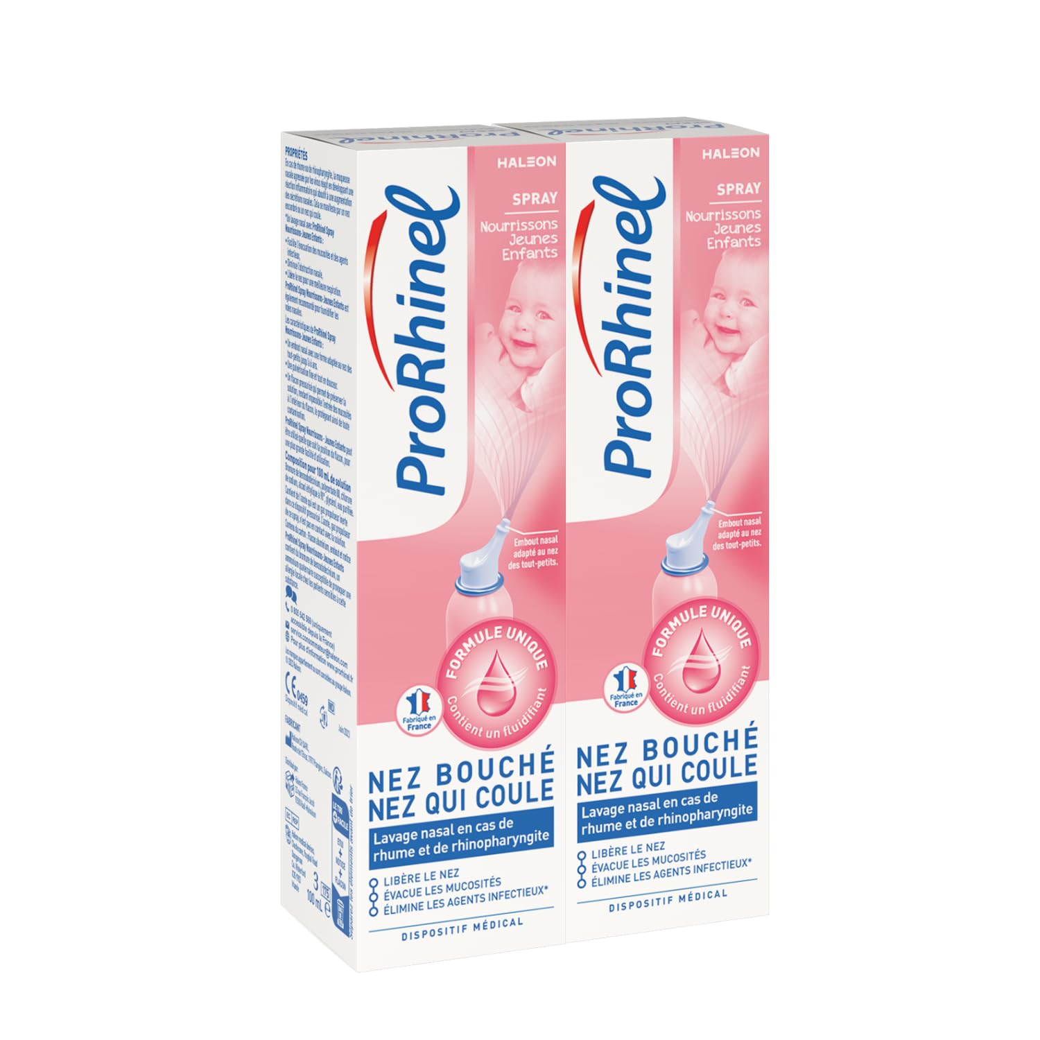Prorhinel Gamme bébé spray nasal nourrisson lot 2x100 ml