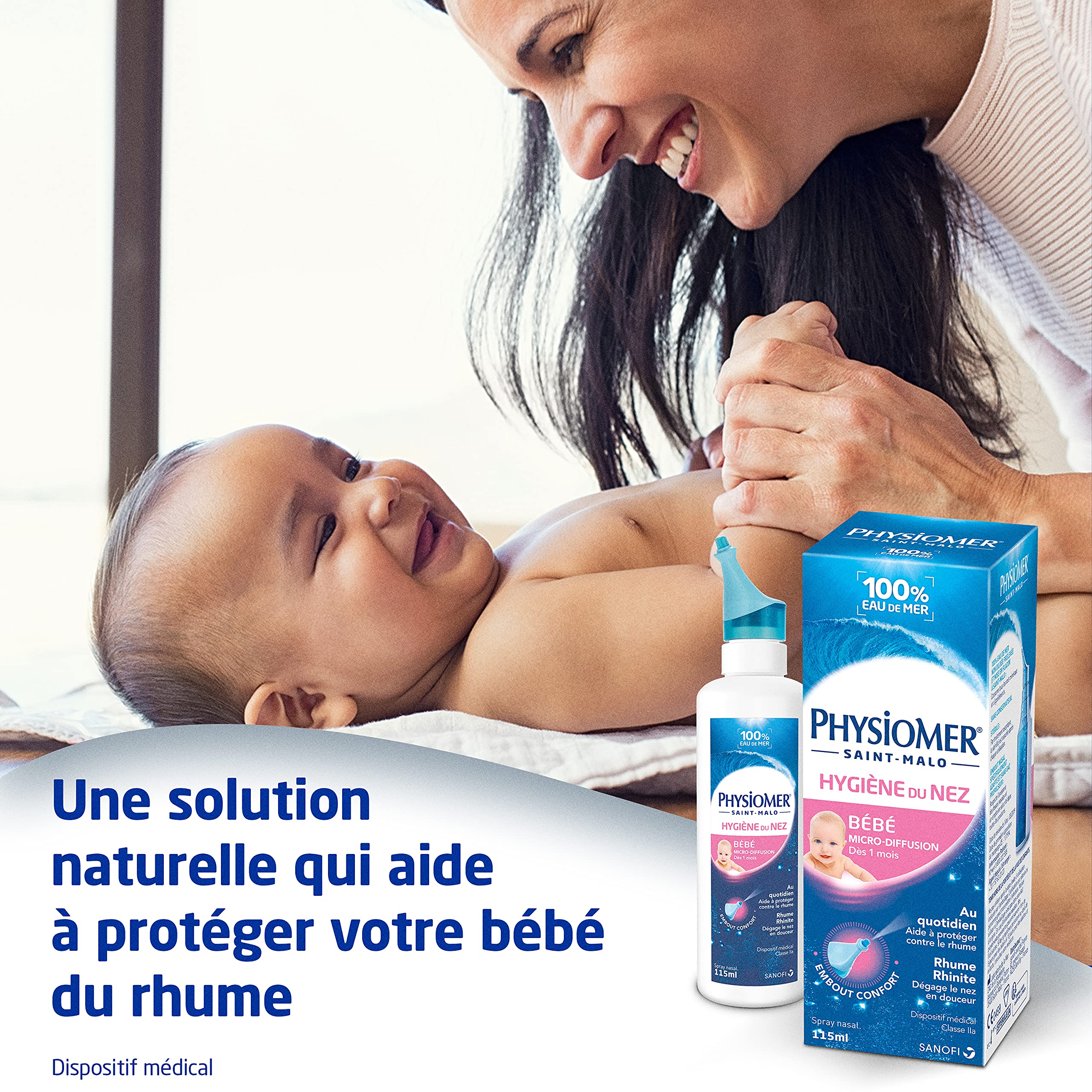 Physiomer Bébé Micro-diffusion spray eau de mer 115 ml