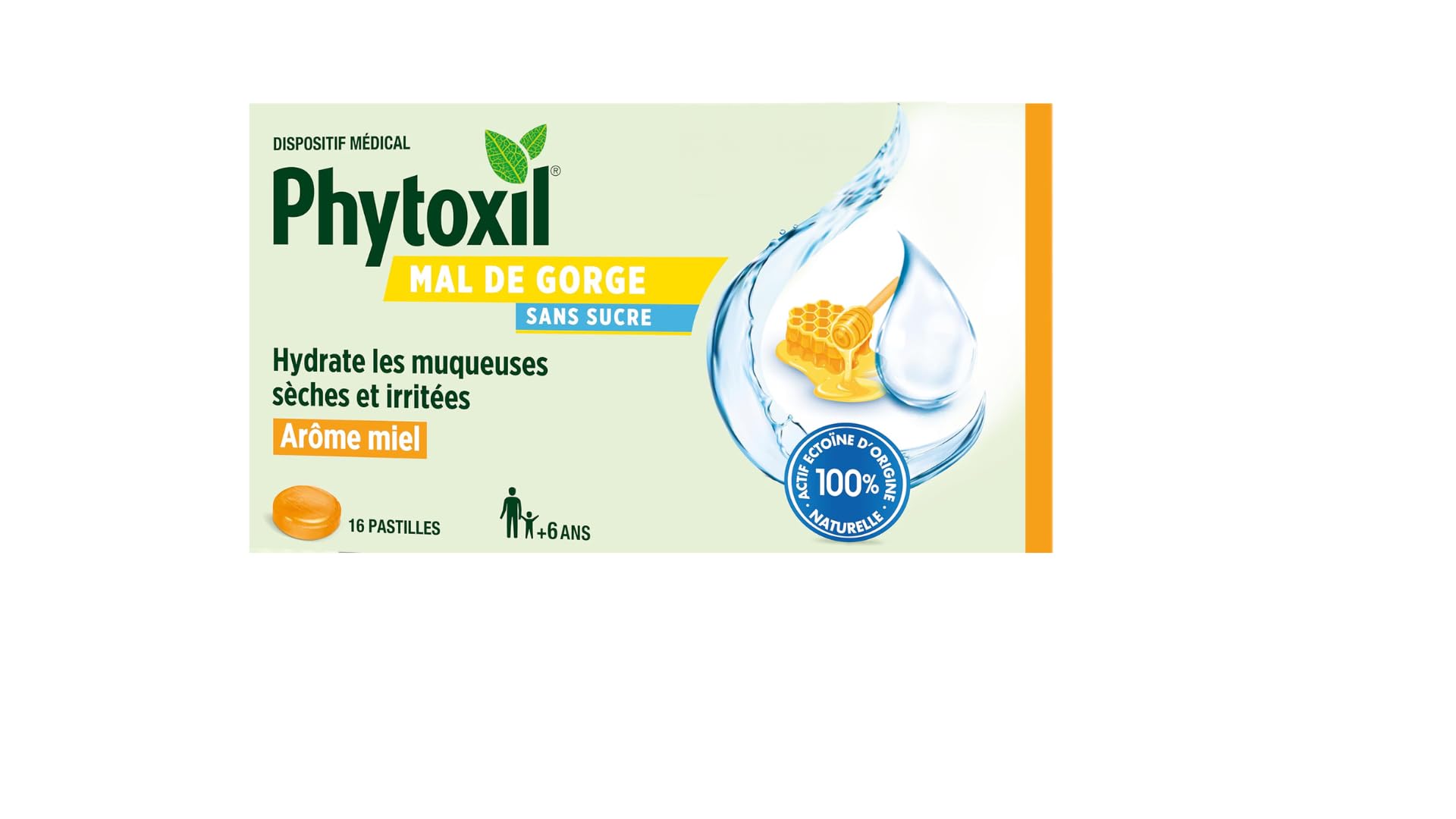 Phytoxil Gamme Gorge Pastilles Mal de Gorge Sans Sucre Miel