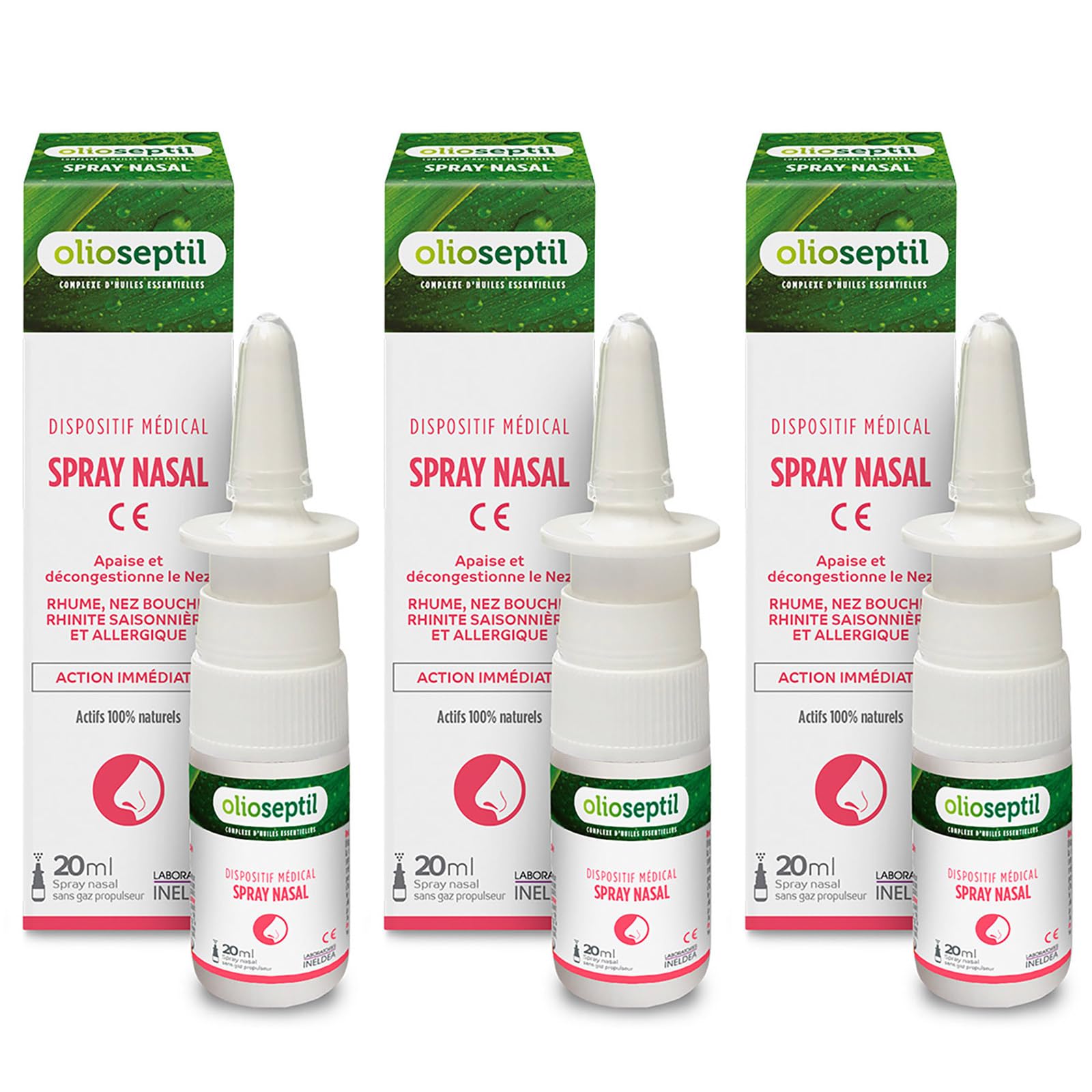 Olioseptil Confort respiratoire spray nasal 2x20 ml nez bouché