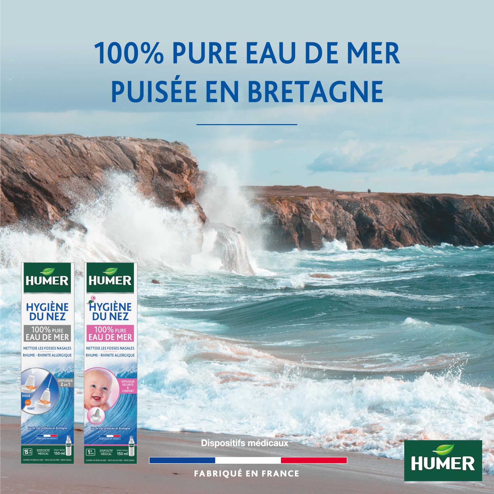 Humer Hygiène du Nez spray nasal adulte eau de mer 150 ml