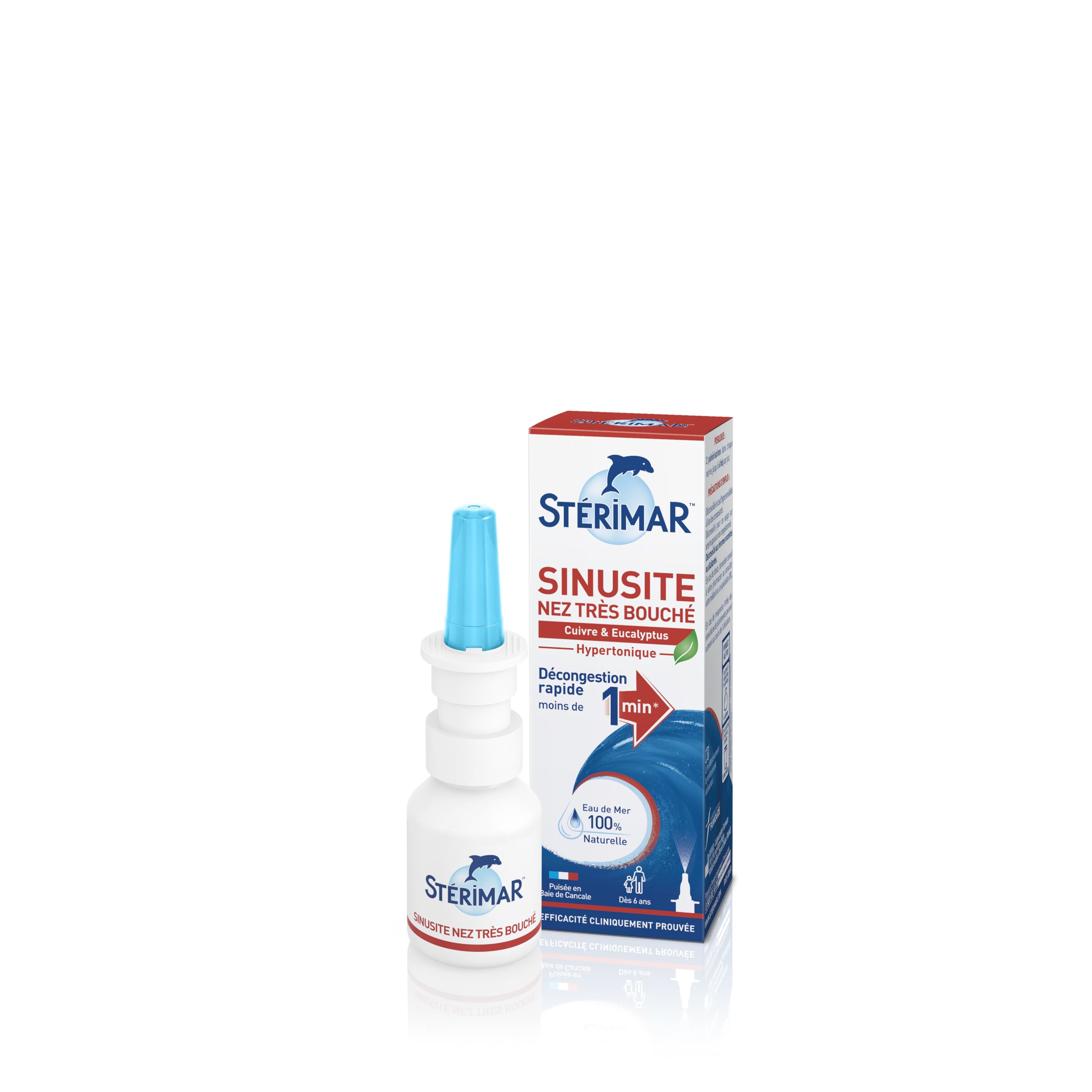 Stérimar Rhume pompe nasale nez bouché 20 ml eucalyptus