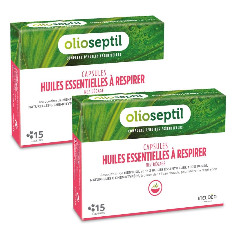Olioseptil Confort respiratoire capsules inhalation 15 nez sinus