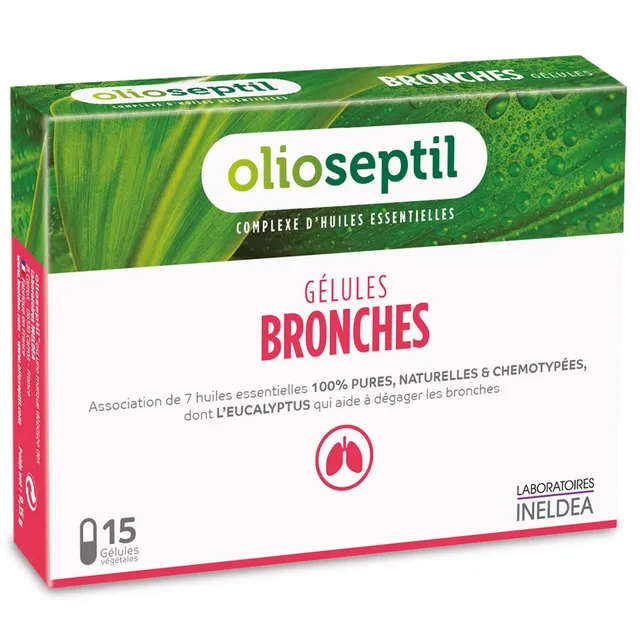 Olioseptil Bronches Eucalyptus gélules 15 huiles essentielles