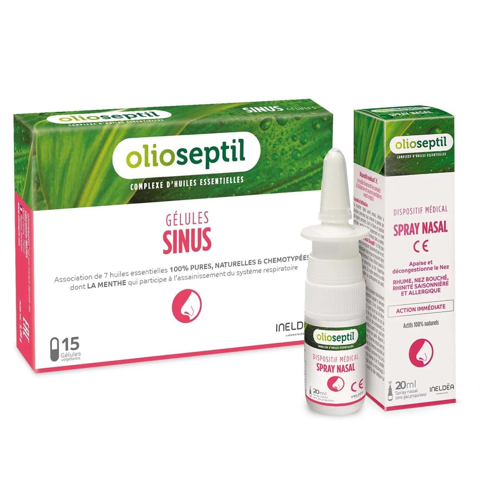 Olioseptil Confort respiratoire Sinus gélules huiles essentielles lot 3