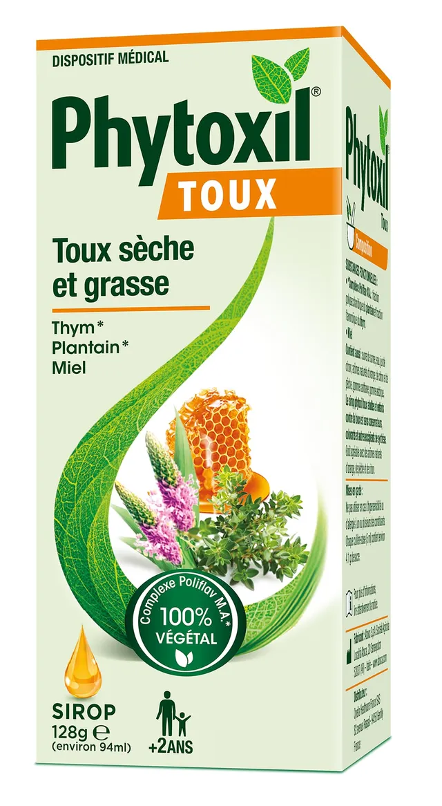 Phytoxil Gamme Toux Sirop 94 ml Thym Plantain Miel