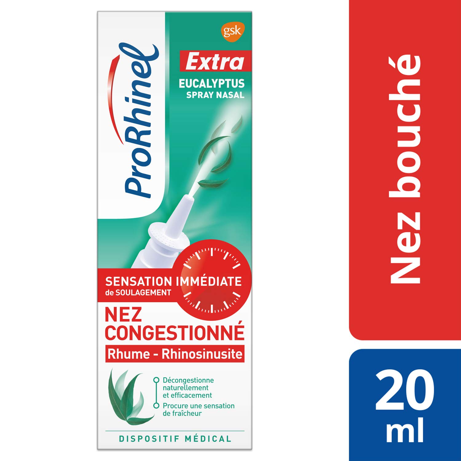 Prorhinel Enfants-Adultes Spray nasal eucalyptus 20 ml nez bouché