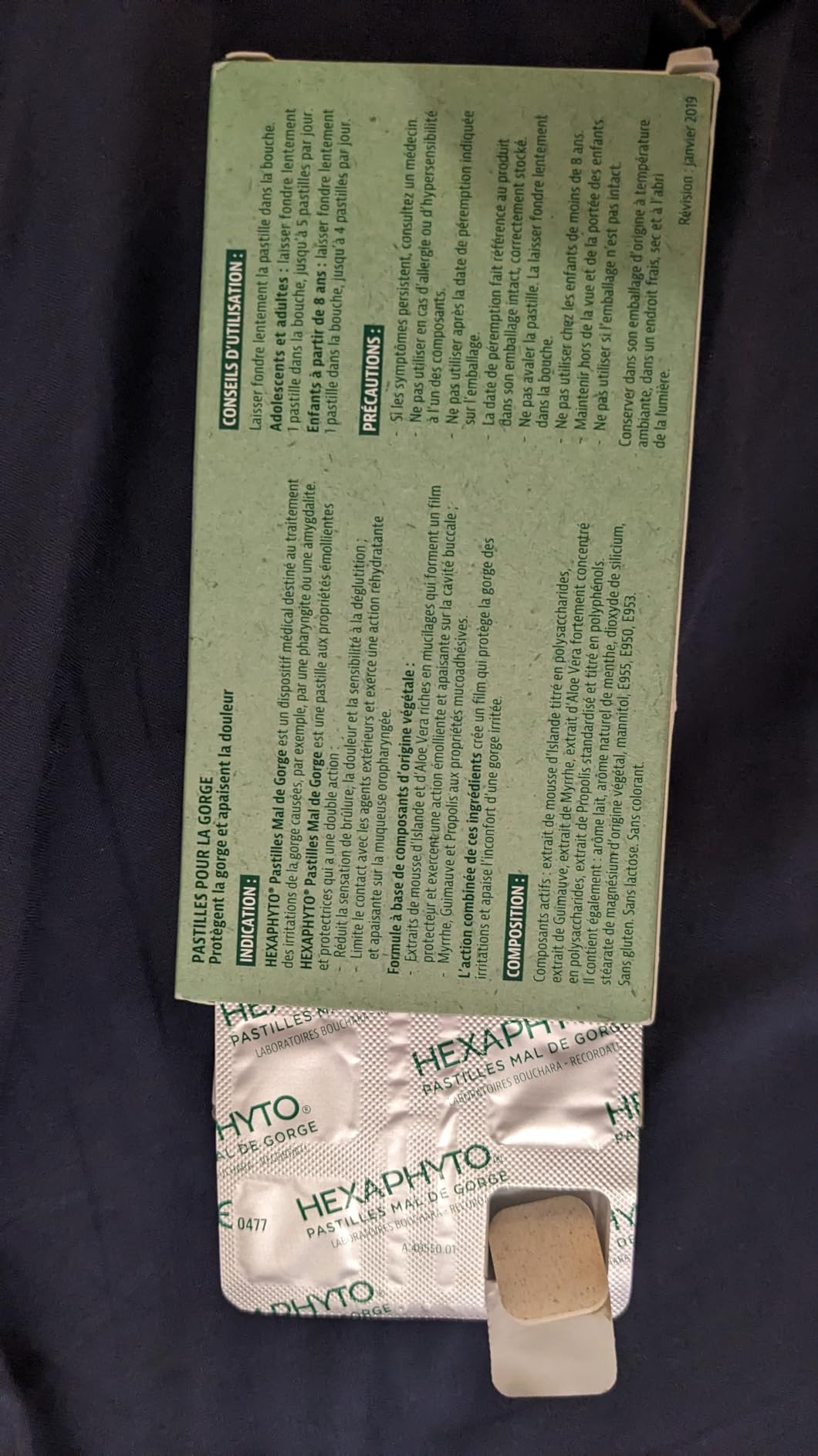 Hexaphyto Pastilles Hexaphyto pastilles gorge menthe 20 pastilles