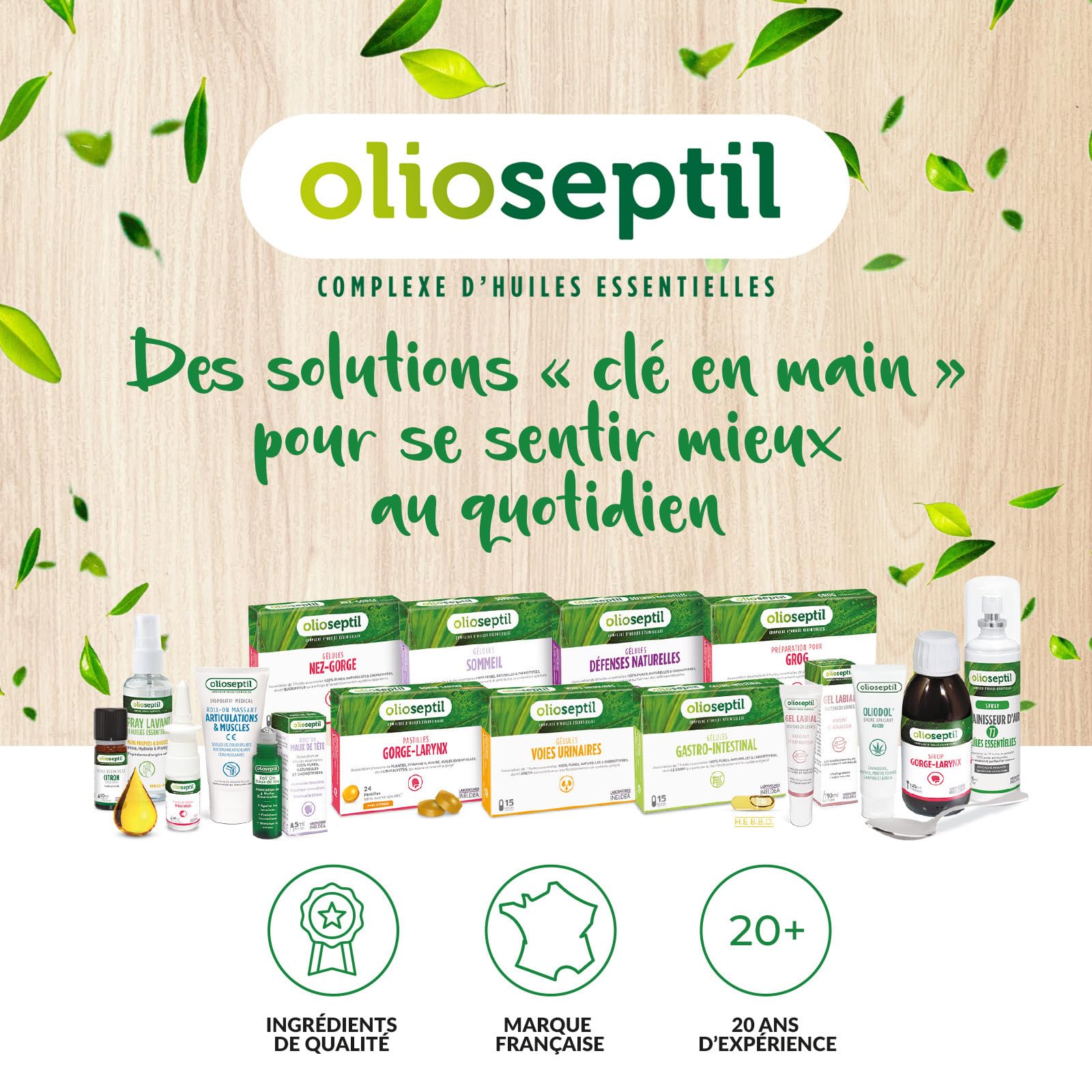 Olioseptil Confort respiratoire Sinus gélules huiles essentielles lot 3
