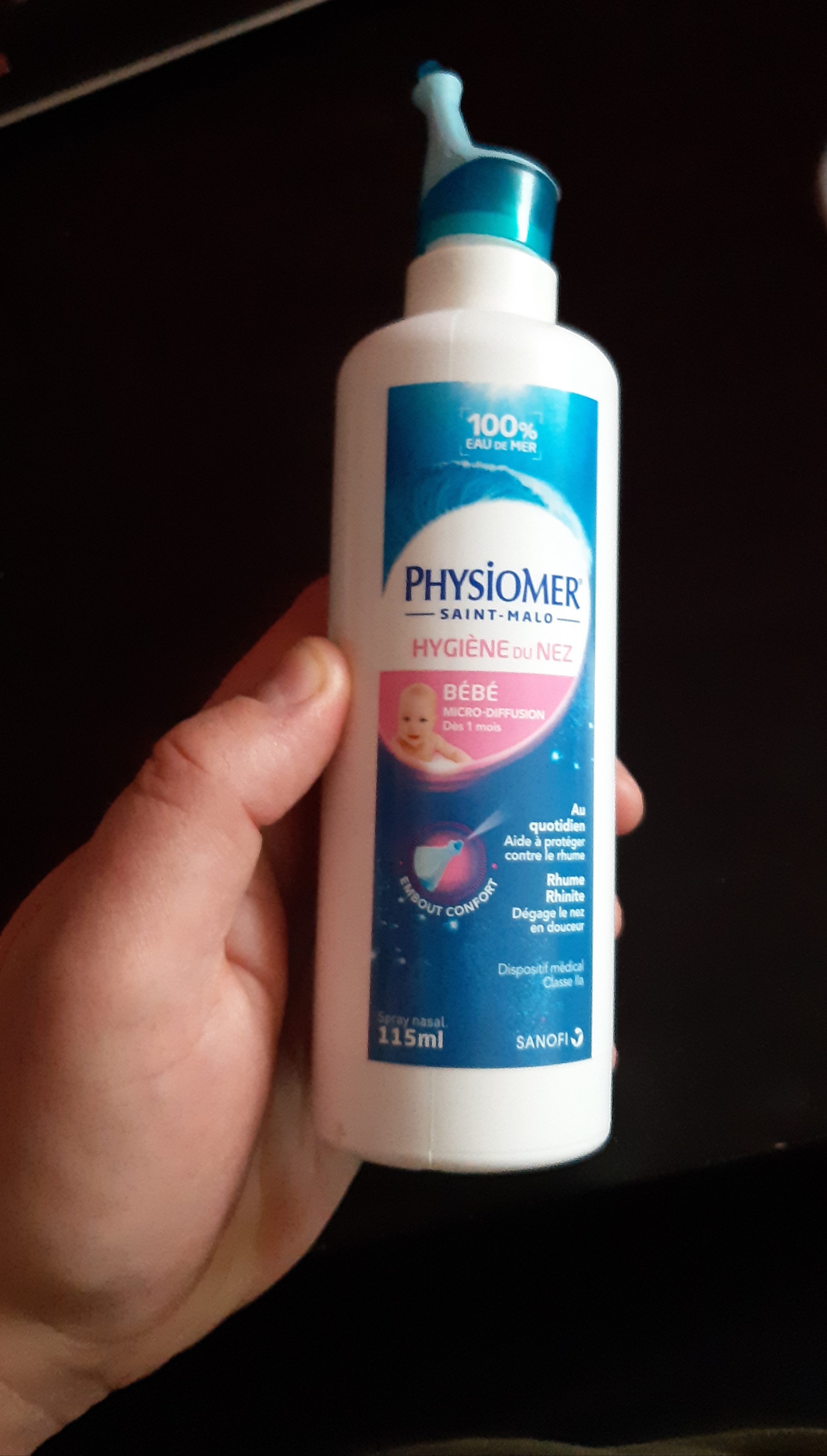 Physiomer Bébé Micro-diffusion spray eau de mer 115 ml