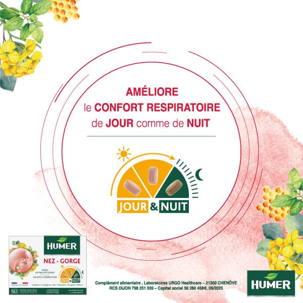 Humer Nez & Gorge comprimés jour/nuit coup de froid 15 unités