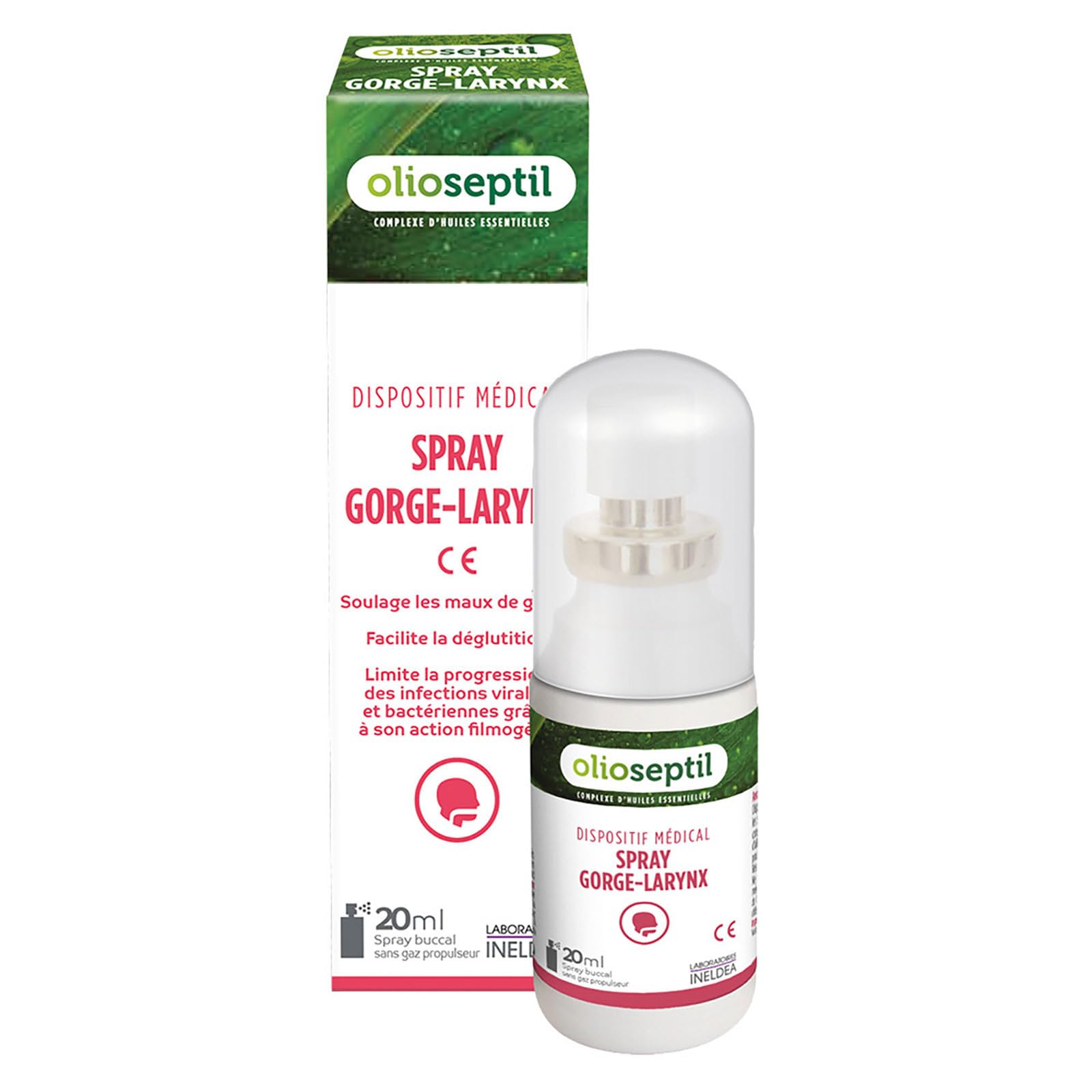 Olioseptil Confort respiratoire spray gorge 2x20 ml lot de 2 miel