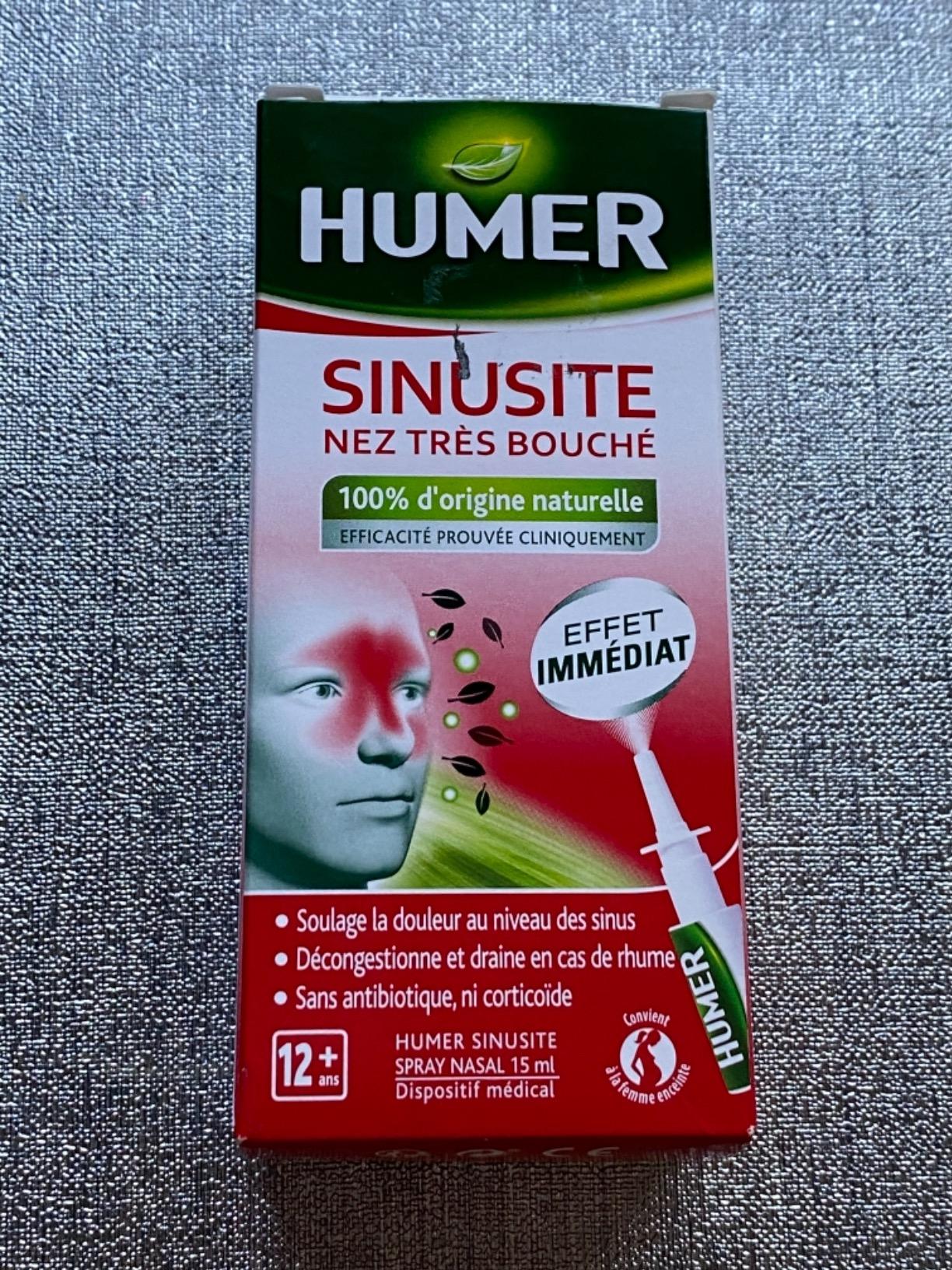 Humer Nez Sinusite spray nez très bouché 15 ml effet immédiat