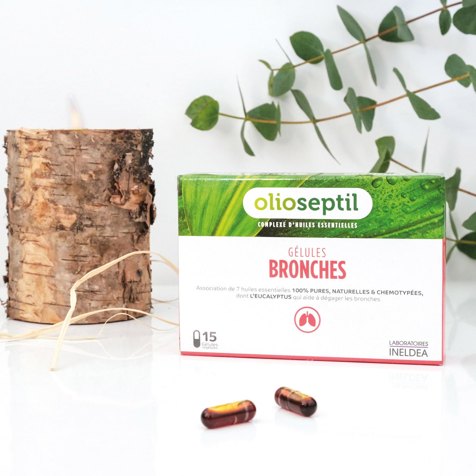 Olioseptil Bronches Eucalyptus gélules 15 huiles essentielles