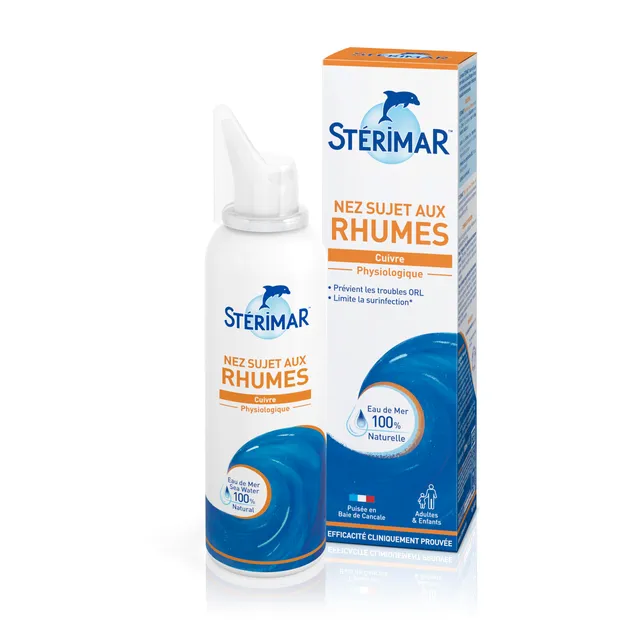 Stérimar Rhume Spray Nasal 100 ml Eau de Mer Cuivre