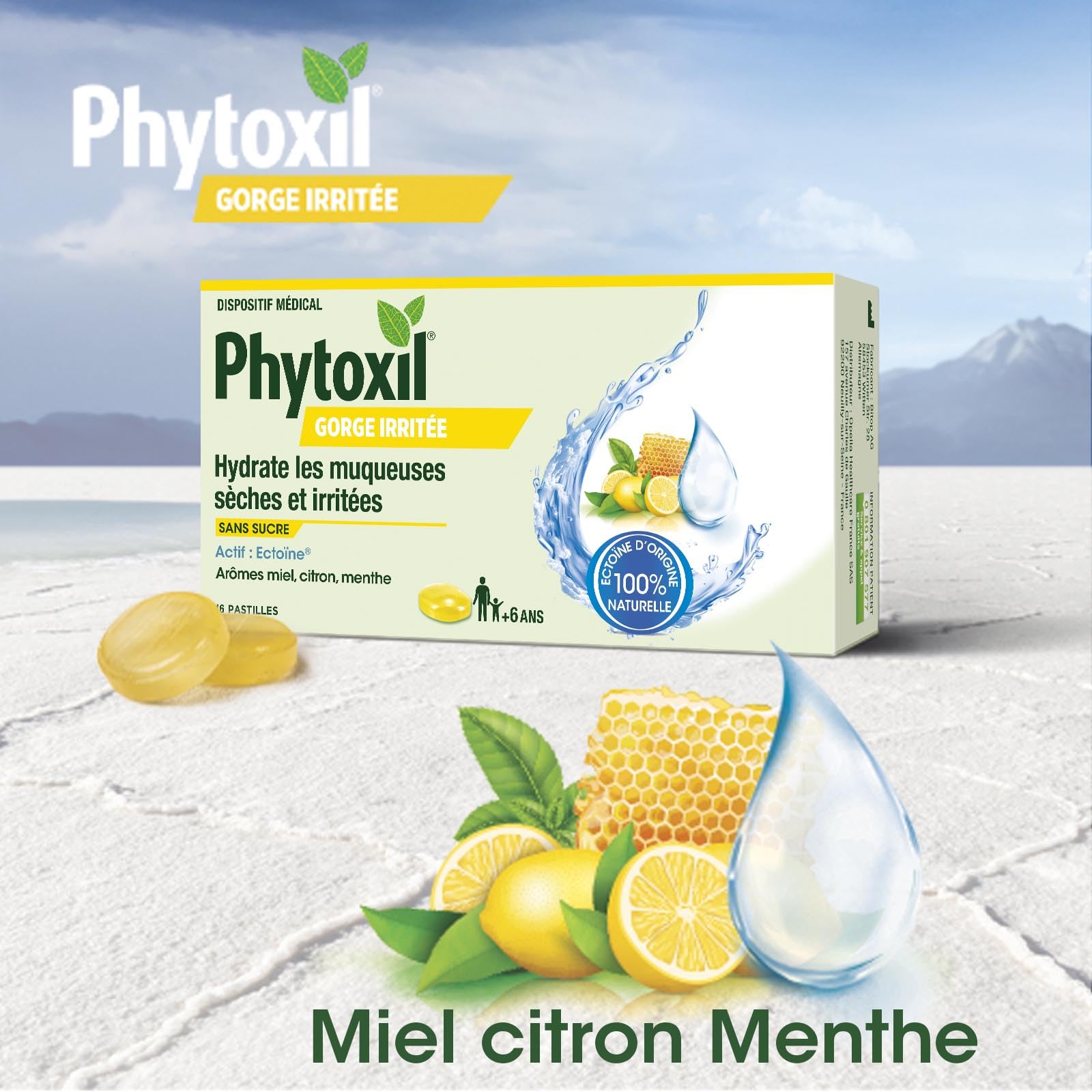 Phytoxil Gamme Gorge pastilles 16 citron miel menthe