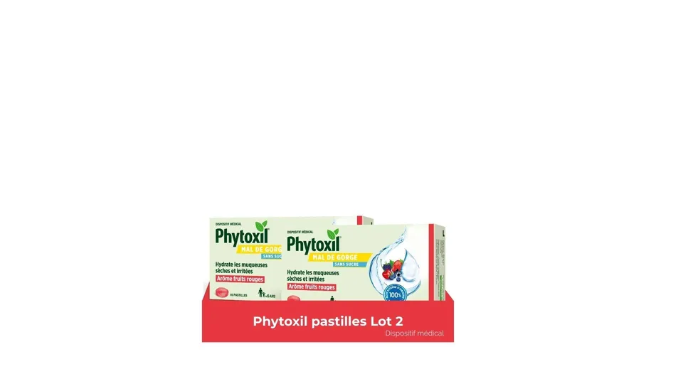 Phytoxil Gamme Gorge Pastilles gorge irritée fruits rouges 16