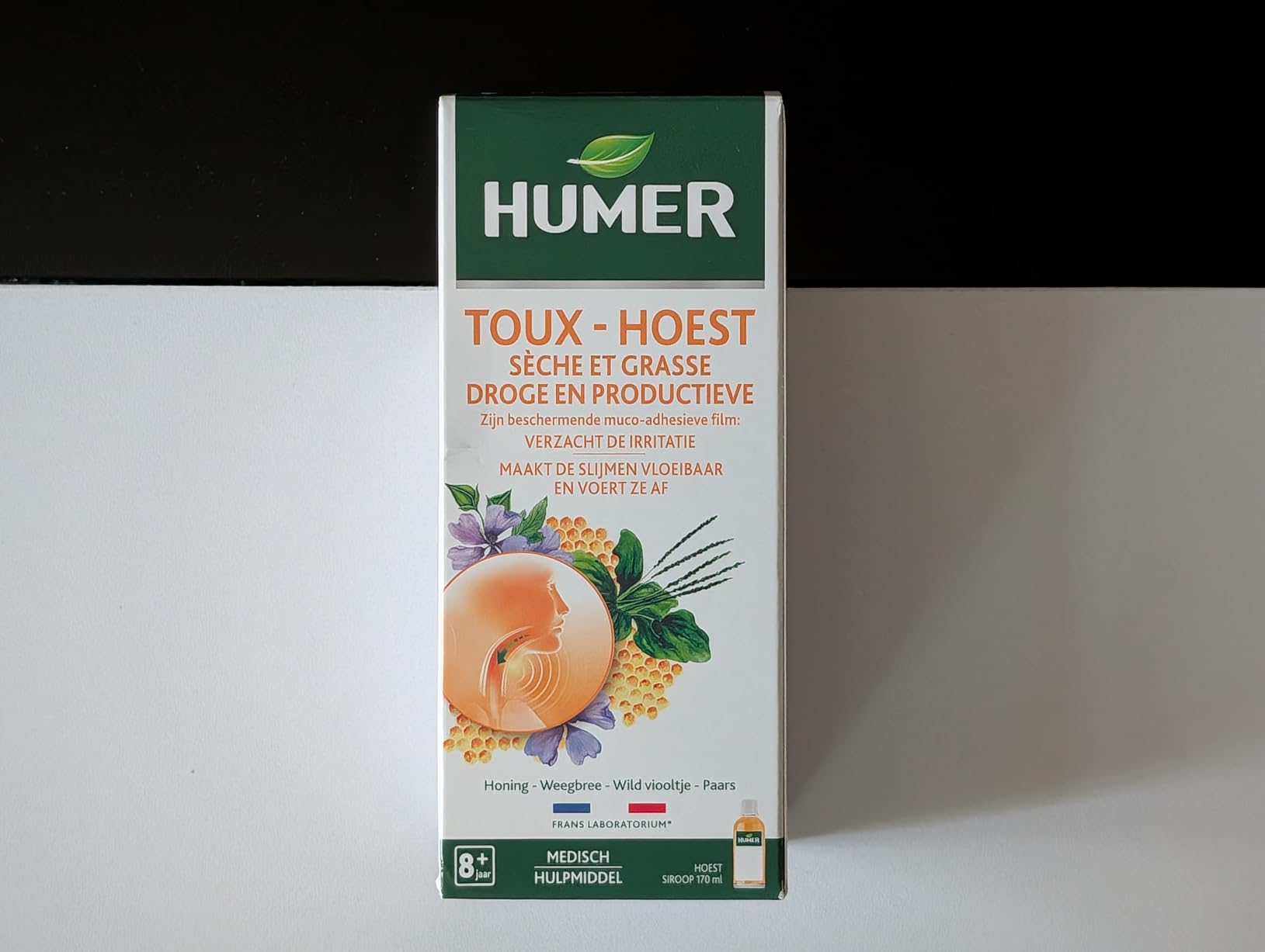 Humer Toux sirop toux sèche grasse miel 170 ml dès 8 ans