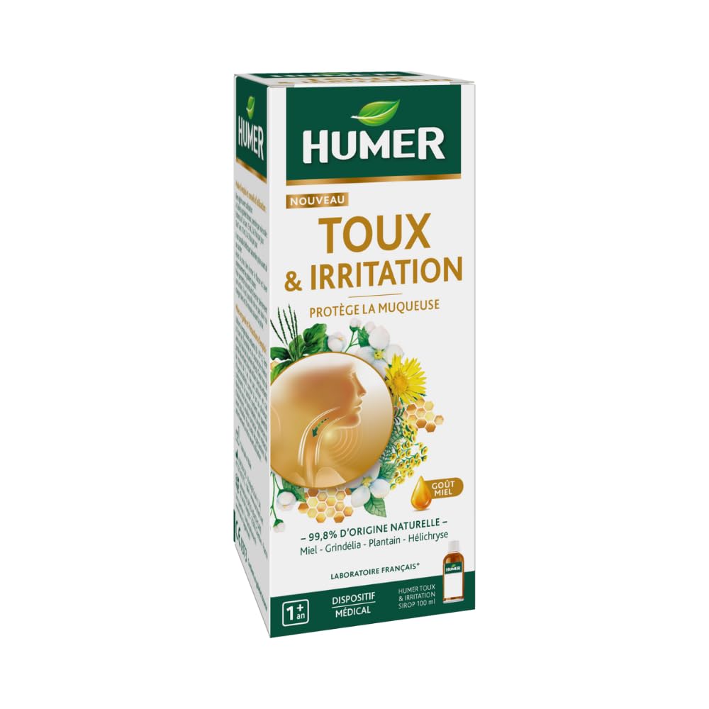 Humer Humer Toux sirop toux gorge miel plantain 100ml