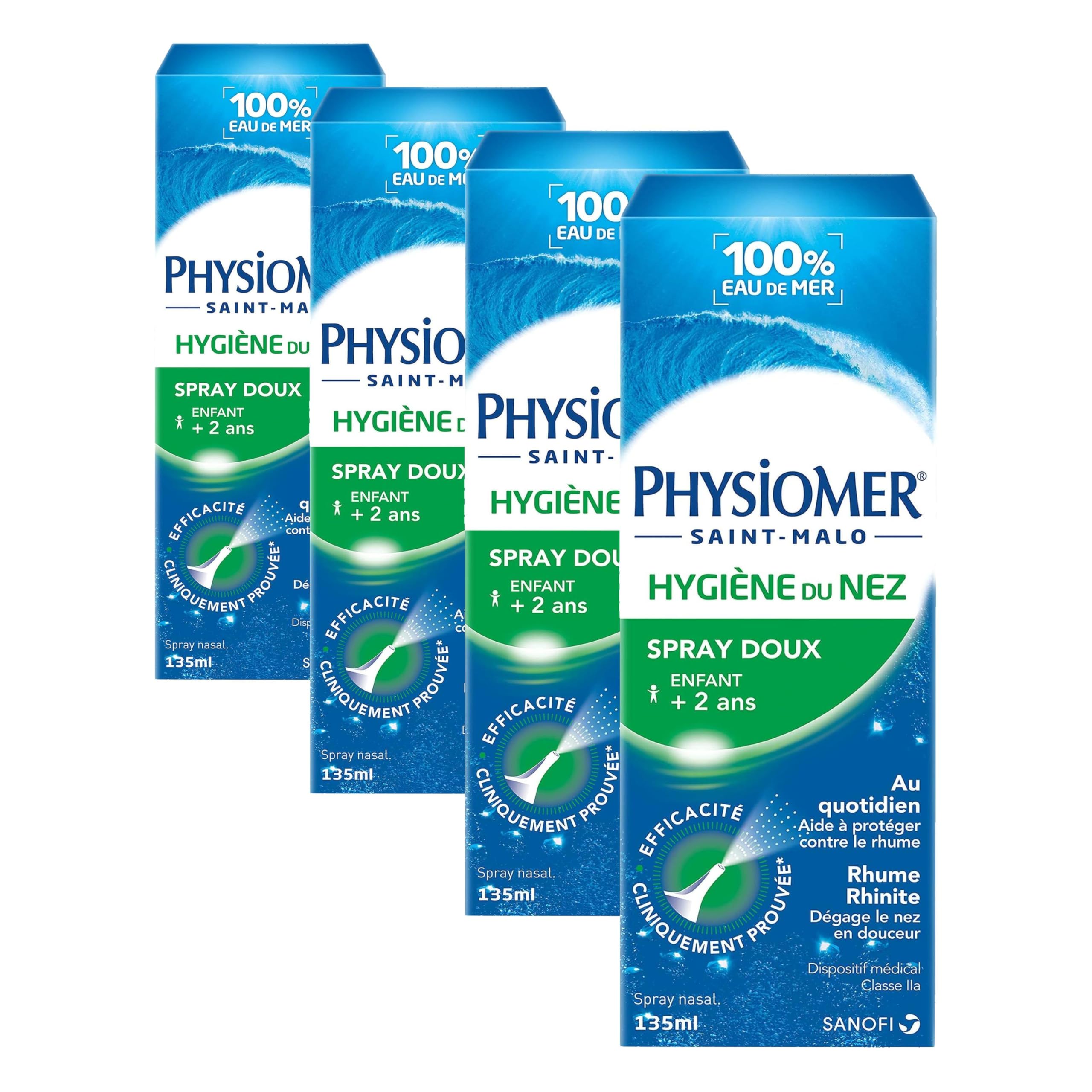 Physiomer Spray Doux nasal eau de mer 135 ml quotidien