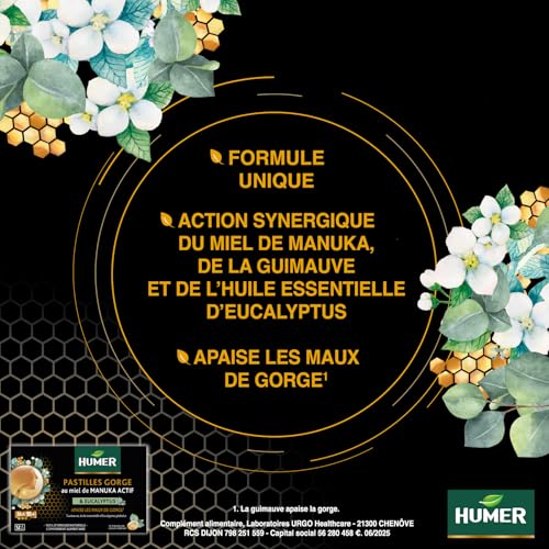 Humer Maux de Gorge pastilles miel manuka 15+ x16