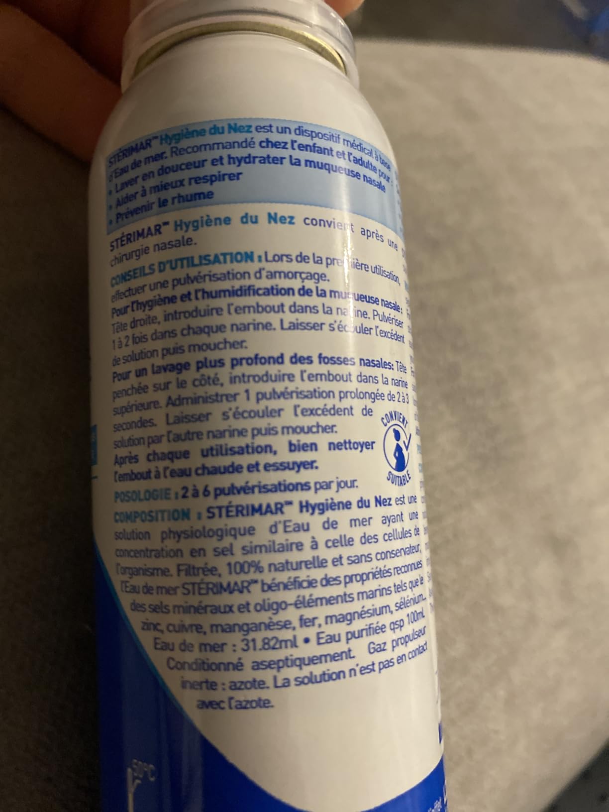 Stérimar Hygiène au quotidien spray nasal eau de mer 100ml