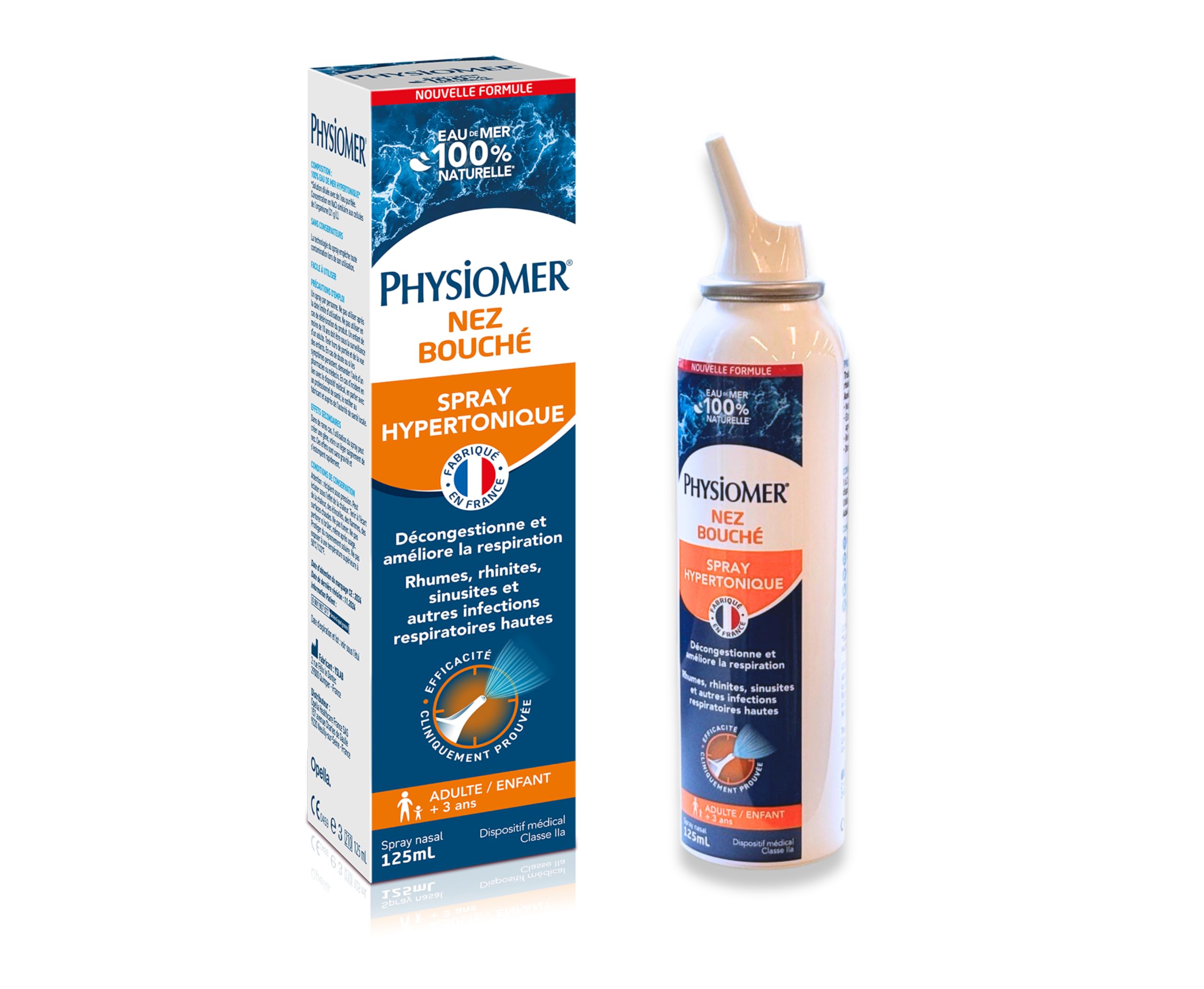 Physiomer Spray Hypertonique nez bouché spray nasal mer