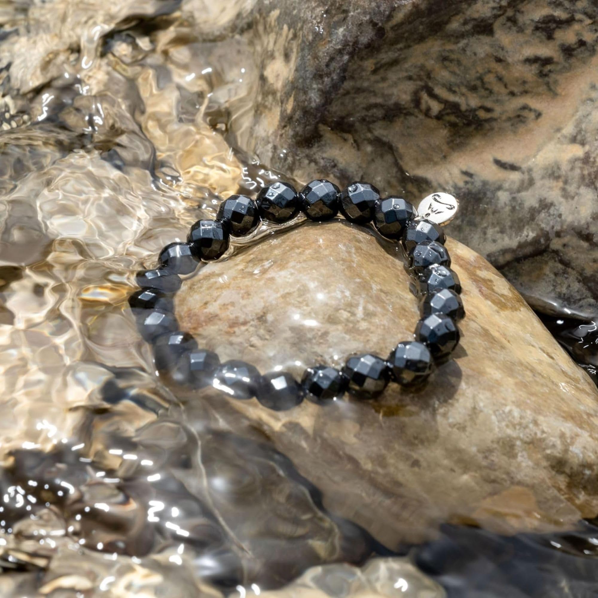 Aimantix Bracelet Hématite Magnétique Grosses Billes Taille Unique