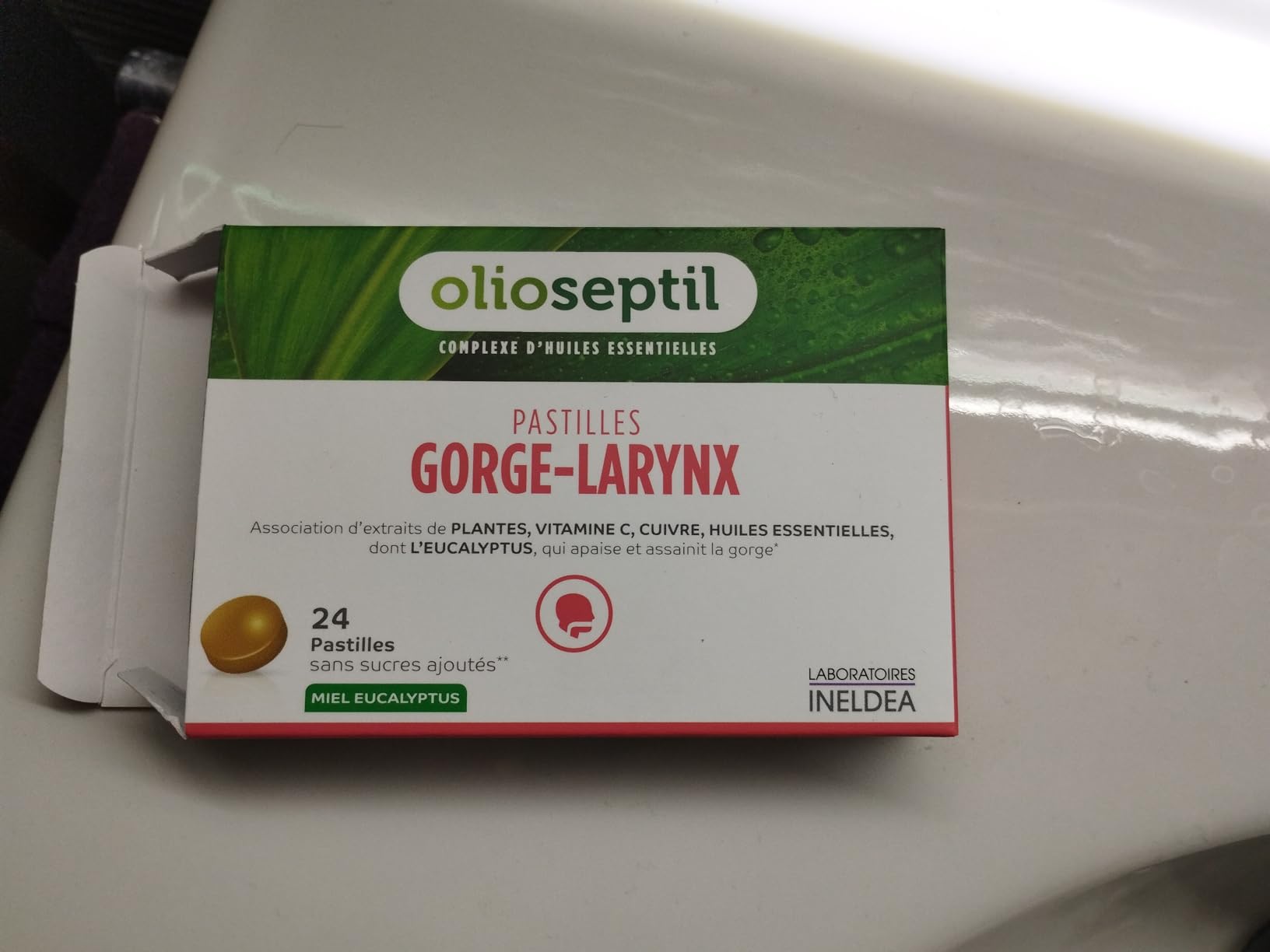Olioseptil Confort respiratoire Gorge pastilles miel eucalyptus 24