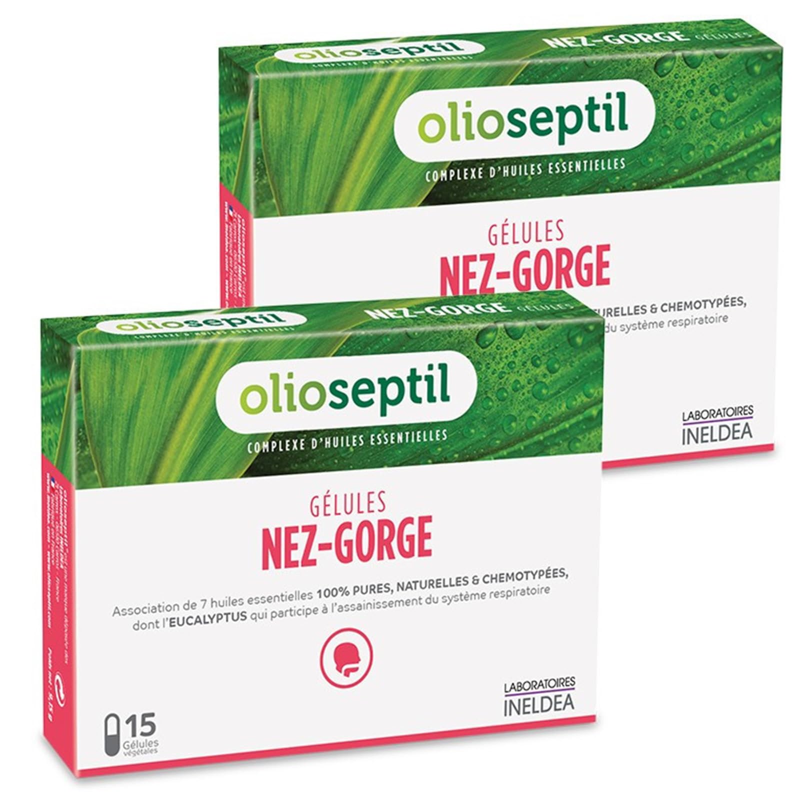 Olioseptil Confort Respiratoire Nez-Gorge Gélules Lot de 3 Eucalyptus