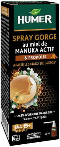 Humer Maux de Gorge spray gorge manuka 20 ml 98% naturel