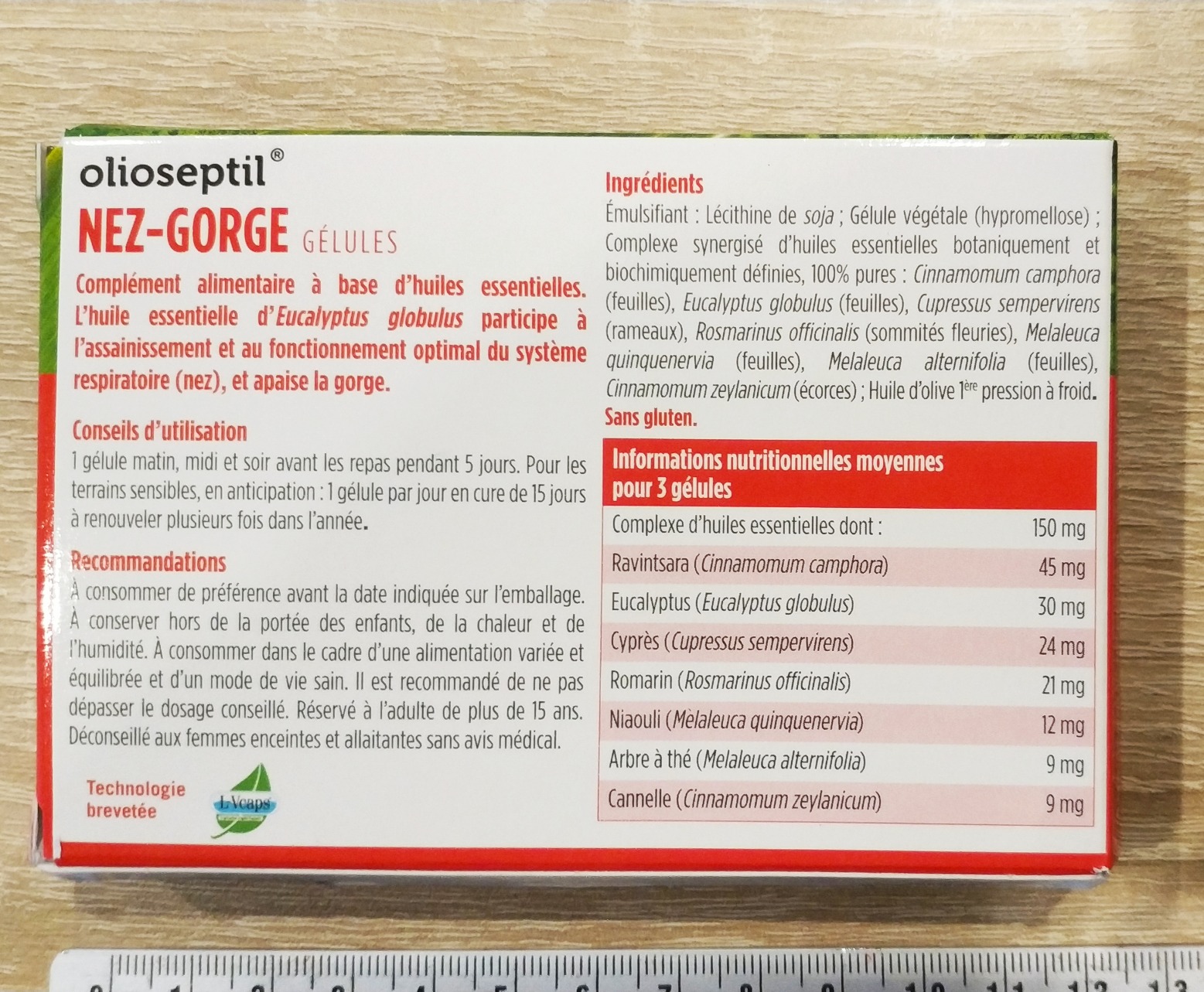 Olioseptil Confort Respiratoire Nez-Gorge Gélules Lot de 3 Eucalyptus