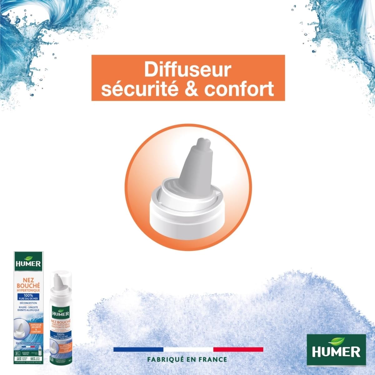 Humer Nez Bouché spray nasal hypertonique eau de mer 50 ml