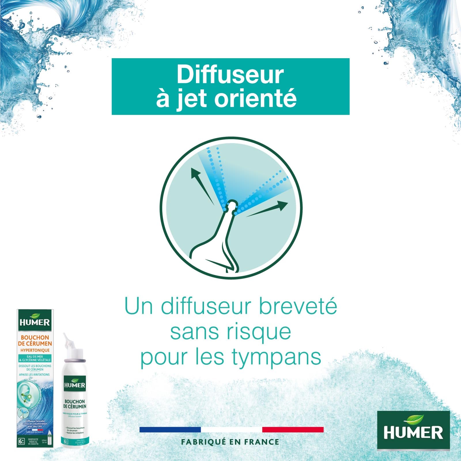 Humer Bouchon de Cérumen spray auriculaire 50 ml oreilles