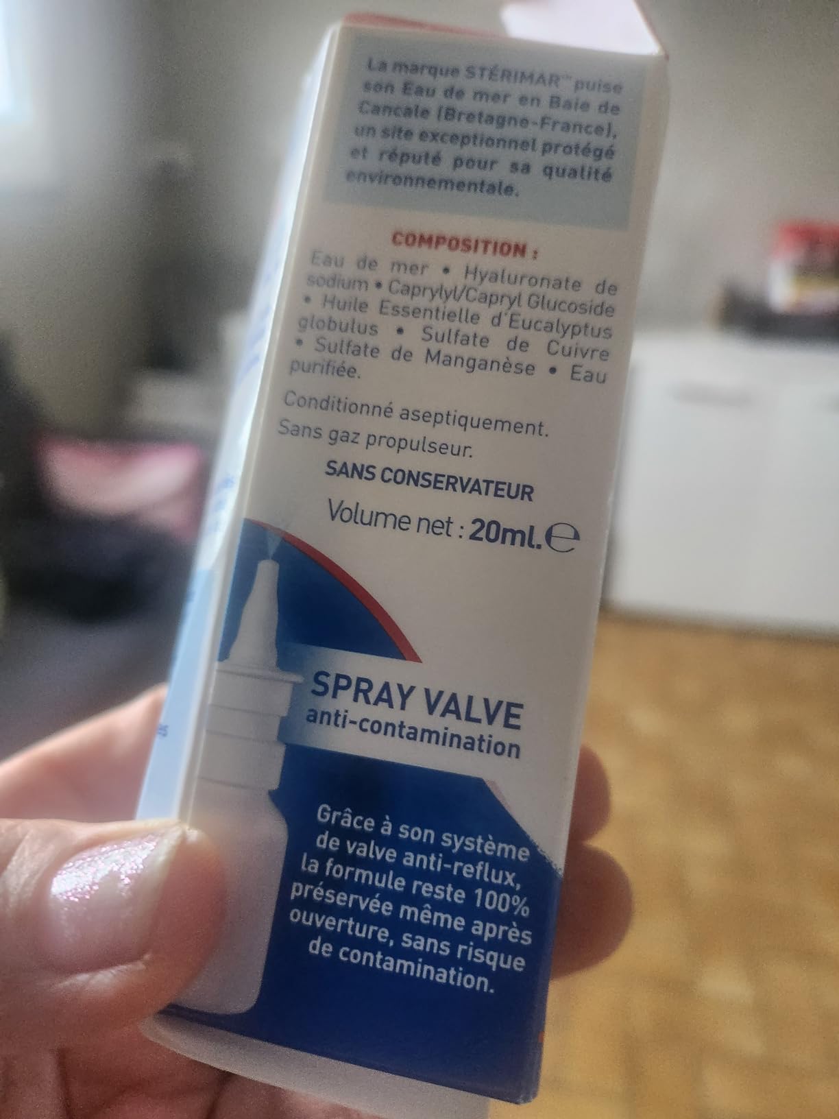 Stérimar Rhume pompe nasale nez bouché 20 ml eucalyptus