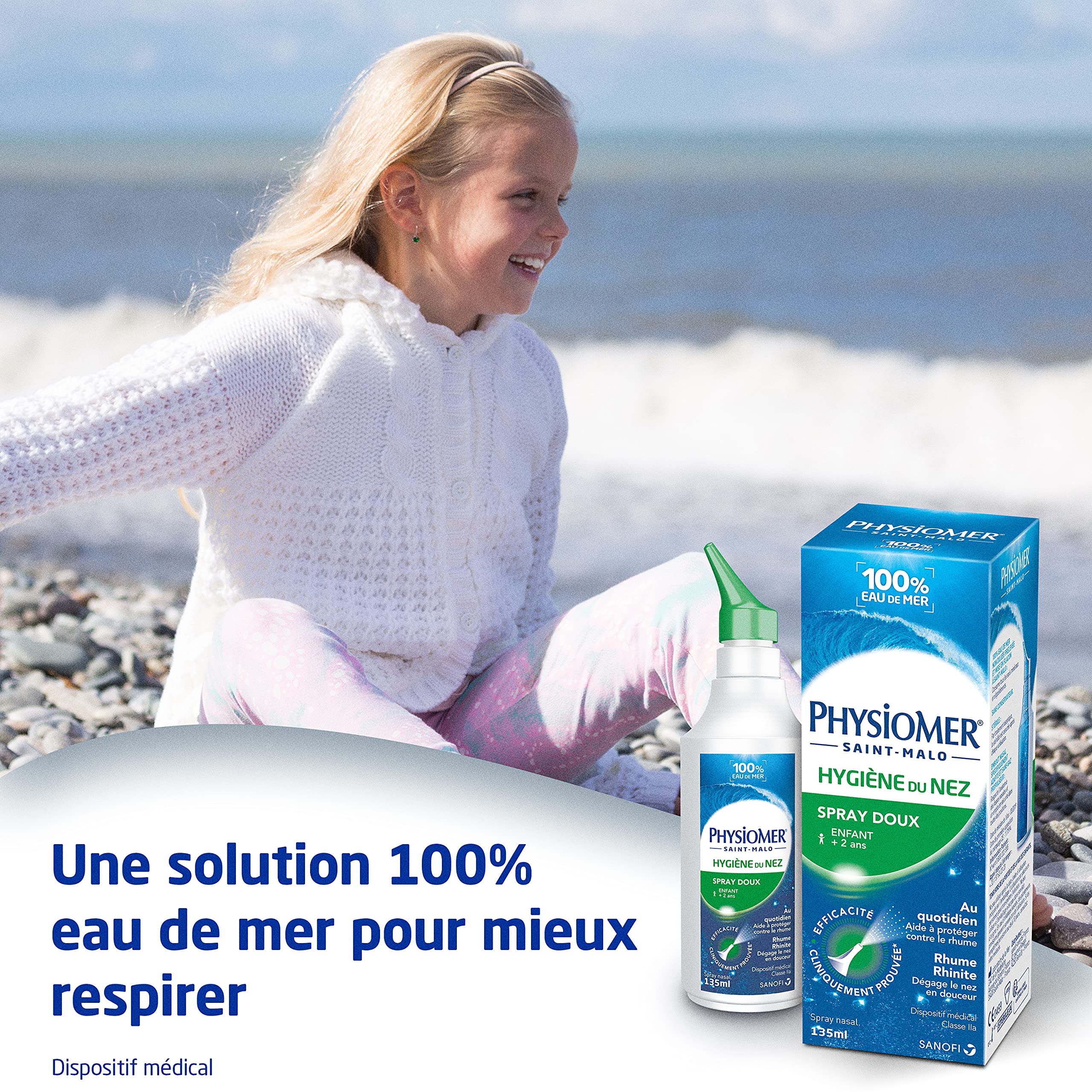 Physiomer Spray Doux spray nasal eau de mer 135 ml lot de 2 isotonique