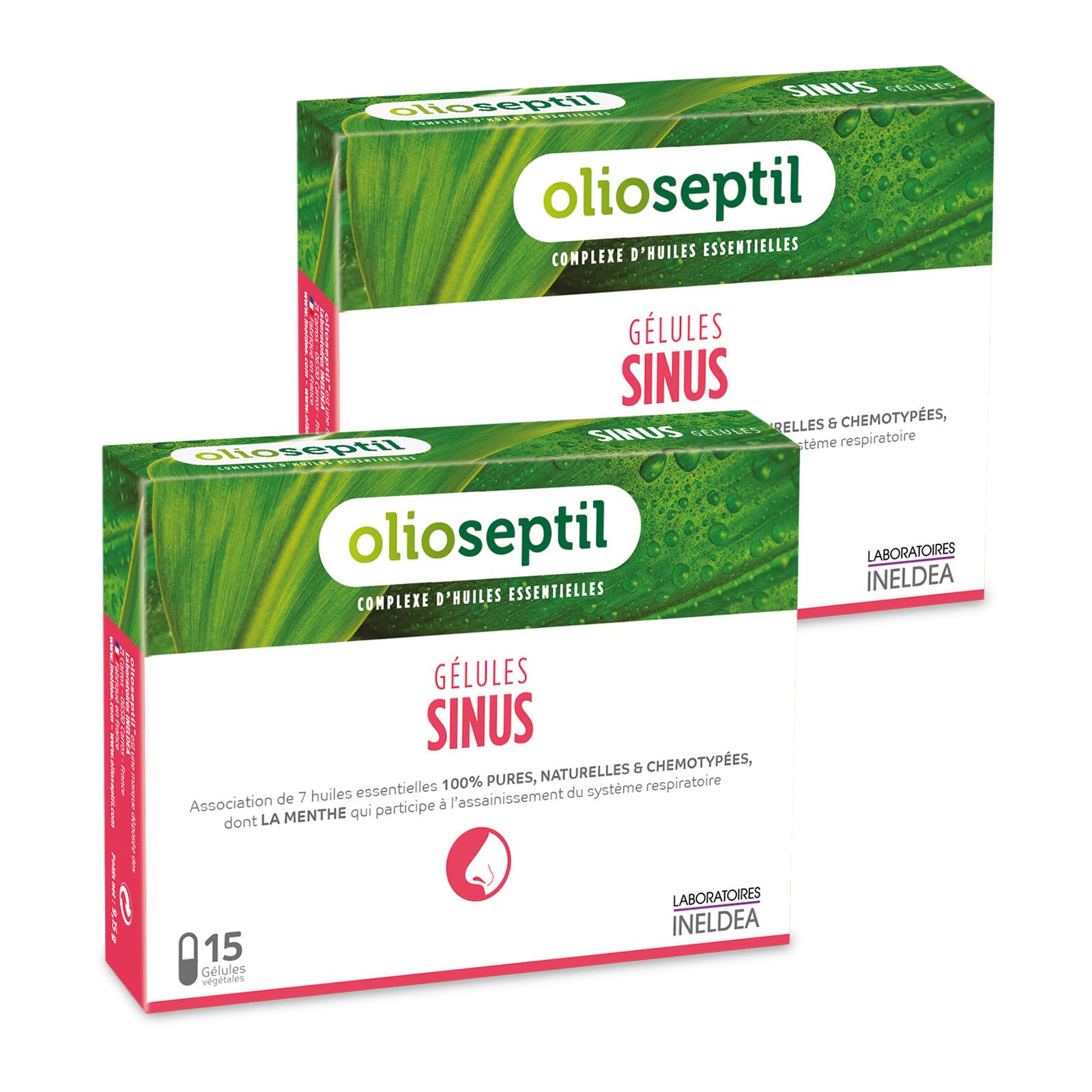 Olioseptil Confort respiratoire Sinus gélules huiles essentielles lot 3